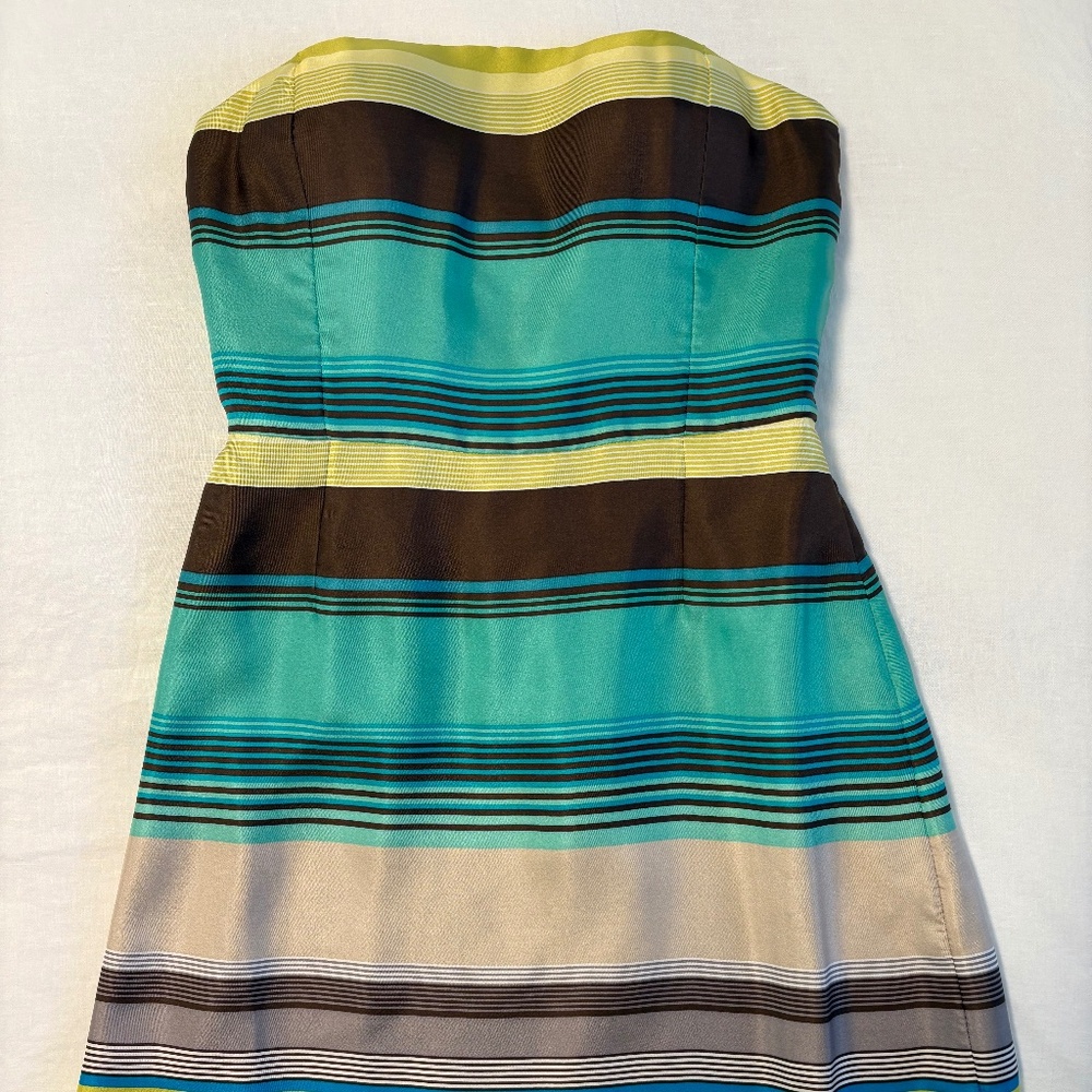 Banana Republic silk strapless cocktail dress